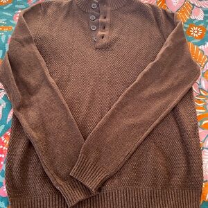 G.H. Bass & Co. Men's Chocolate Brown Crewneck Sweater